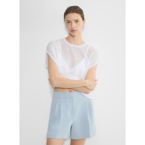 Aritzia Wilfred | The Effortless Short™ Mid-Thigh - Crepette™ in Dew Blue ~ US 4